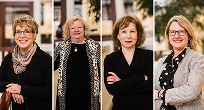 AVOW 2019 commencement speakers Patti Hays, Marilyn Moran-Townsend, Rachel Tobin-Smith and Faith Van Gilder