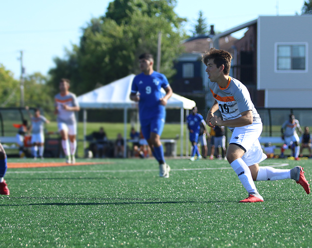 corso indiana tech student leo corso, playing soccer for indiana tech