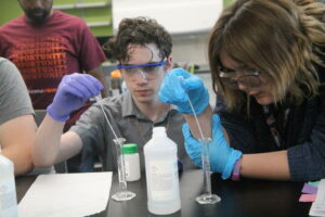 Students using droppers