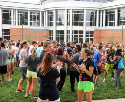 Playfair students 2 New students get to know each other at Play Fair during orientation 2014.
